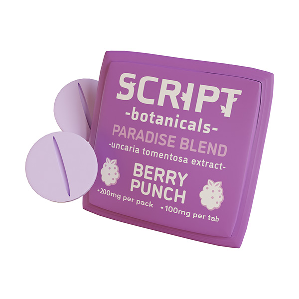 Script-Botanicals-Paradise-Blend-Tablets-(2ct)-200mg-Berry-Punch
