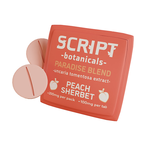 Script-Botanicals-Paradise-Blend-Tablets-(2ct)-200mg-Peach-Sherbet
