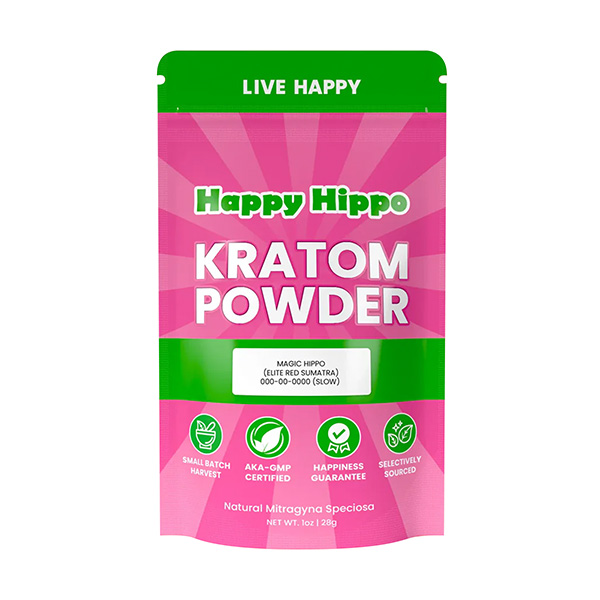 Happy Hippo Red Vein Sumatra Kratom Powder
