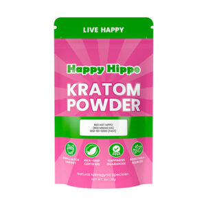 Happy Hippo Red Vein Maeng Da Kratom Powder