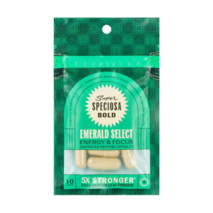 Super Speciosa Emerald Select Enhanced Kratom Capsules | (10ct) 350mg