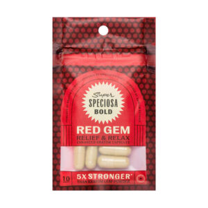 Super Speciosa Red Gem Enhanced Kratom Capsules | (10ct) 350mg