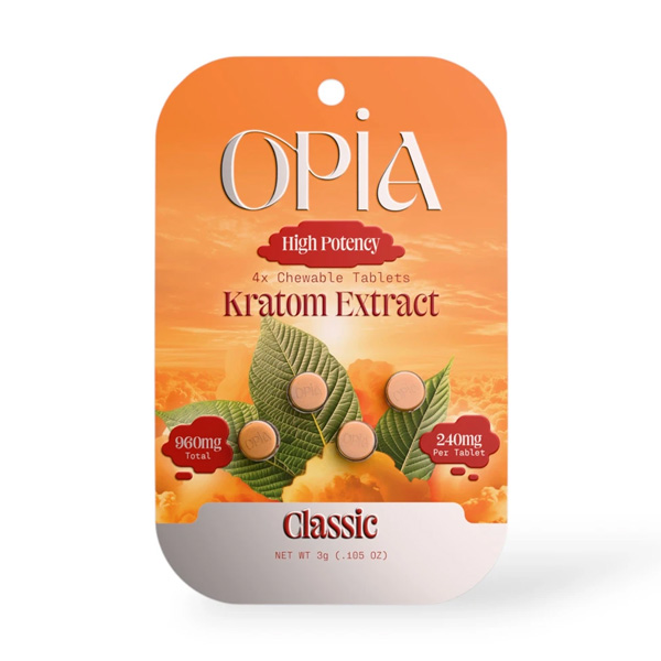 Opia High Potency Kratom Tablets | (4ct) 960mg - Image 4