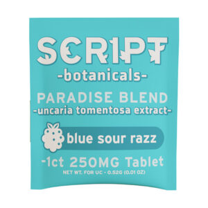 Script-Botanicals-Paradise-Blend-Tablets-(1ct)-250mg-Blue-Sour-Razz