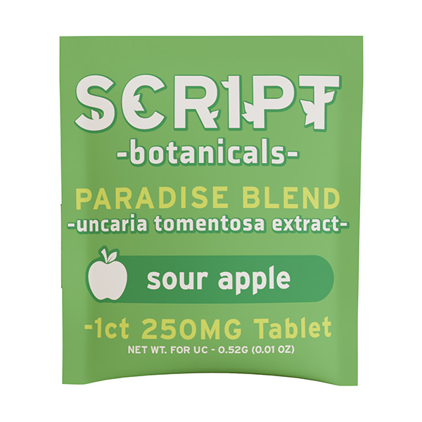 Script-Botanicals-Paradise-Blend-Tablets-(1ct)-250mg-Sour-Apple