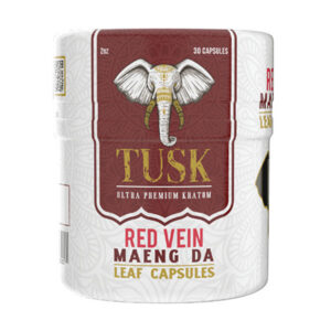 Tusk Red Vein Maeng Da Kratom Leaf Capsules