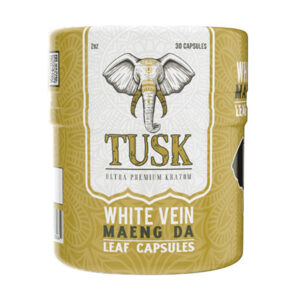 Tusk White Vein Maeng Da Kratom Leaf Capsules