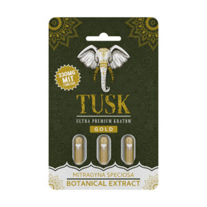 Tusk Kratom Extract Gold Capsules | (3ct) 330mg