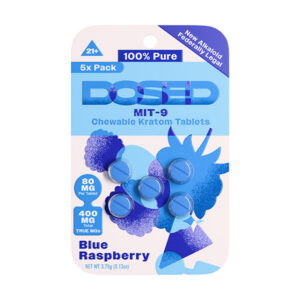 Dosed-MIT-9-Kratom-Tablets-(5ct)-400mg-Blue-Raspberry